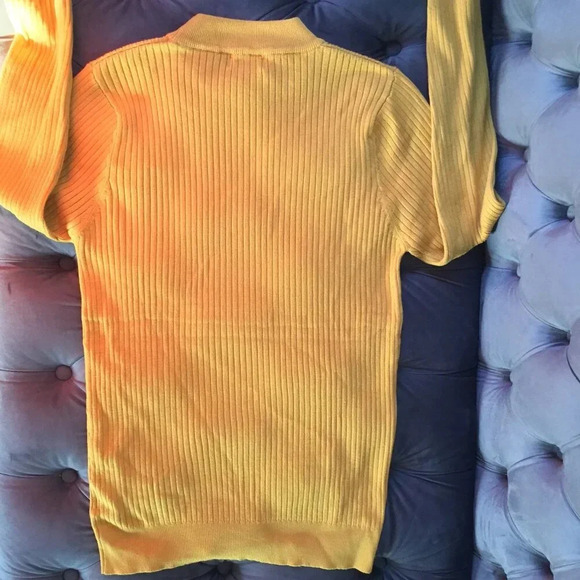 NWOT Gea Mustard Yellow Top Sweater Casual Women's Plus Size XXL - Picture 4 of 8